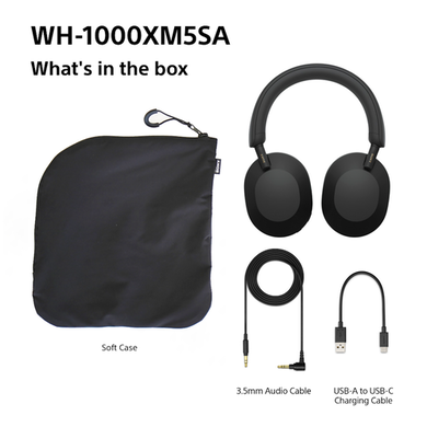 Sony WH-1000XM5 Wireless Noise Cancelling Headphones with Soft